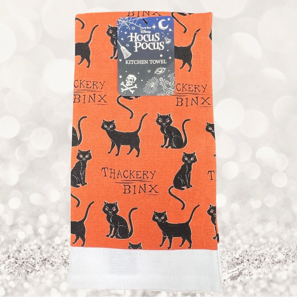 Disney NEW Kitchen Towel Hocus Pocus Halloween Thackery Binx Black Cat NWT - Picture 10 of 10